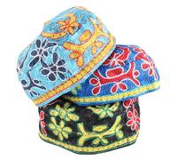 MASORET 3* Bukharian Embroidered Kippah - Assorted Colors, Multi, One size