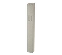 MASORET Aluminum Mezuzah Case - Silver Matte Tone Modern Design 4" 10cm Hebrew Parchment Scroll Case