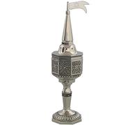 MASORET Havdalah Spice Besamim Holder 8.6 Inches, Octagon Shape Besamin Spices Box Tower with Jerusalem Flag Decoration