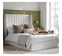 maspeth fabric ottoman storage double bed in cream