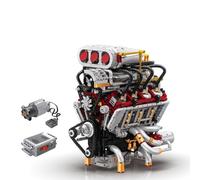 maspingmu V8 Engine Building Kit for Adults, Build Your Own MOC V8 Engine Model Toy for Display, Compatible with Lego Sets for Adults, STEM Building Project for Teens (2347 PCS)