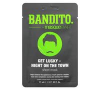 Masque BAR Men's Bandito Get Lucky - Night on the Town Face Sheet Mask in White