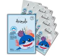 masque BAR Pretty Animalz Animal Character Sheet Mask, Korean Skin Care, Korean Spa Masks for All Skin Types, Spa Gifts, Birthday Party Gifts, Girls' Night, Skincare Party, Shark Pack of 6