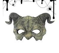 Masque Halloween Corne de Chèvre Couvre-Visage Effrayant PU Mousse for Adults Masque Déguisement Horreur Réaliste Accessory Fête Bal Masqué Carnaval