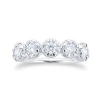 Masquerade 18ct White Gold 0.80cttw Diamond Illusion Set Ring - Ring Size M