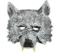 Masquerade 3D Werewolf Mask - Scary Grey Wolf Face Mask for Haunted House Props, Cosplay, Costume, Horror Nights