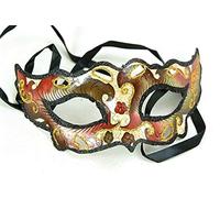 Masquerade - Adult Mask Fancy Dress Brown Copper Black and Gold Colours
