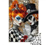 Masquerade Couple Portrait 1000 Piece Jigsaw Puzzle Jigsaw Puzzle for Adults Night Relaxation Home Decor 70x50cm/1000pcs