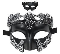 Masquerade Face Covering - Mythology Inspired Festival Gear, Antique Hellenic Character Shield | Dramatic Drama Theme Ornament, Fancy Dress Event Larp Theatre Use