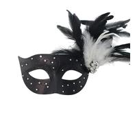 Masquerade Mask Elegant Crystal Rhinestone Feather Half Face Masquerade For Gala Party Events And Celebrations