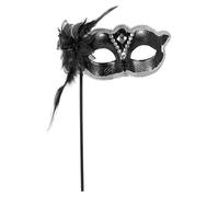 Masquerade Mask for Women Elegant for Women Handheld Side Design for Halloween Cosplay and Dance Party Prom Accessory with Stick Stunning Color