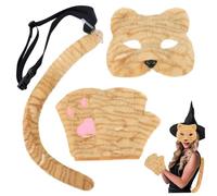 Masquerade Mask, Furry Suit, Cute Cat Mask with Tail & Gloves, Simulation Therian, Furry Costume for Christmas, Party, Masquerade