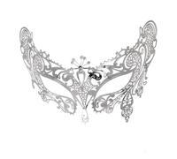 Masquerade Mask, Venetian Metal Ball Masks for Adults Silver Mardi Gras Party Mask