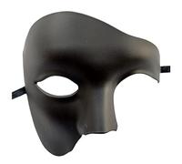 Masquerade Masks for Men, Black Venetian Mask Vintage Phantom of The Opera Mask, Adult Half Face Party Mask for Halloween Christmas Mardi Gras Costume Wedding Cosplay Party