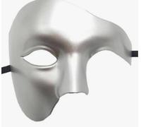 Masquerade Masks for Men, Silver Venetian Mask Vintage Phantom of The Opera Mask, Adult Half Face Party Mask for Halloween Christmas Mardi Gras Costume Wedding Cosplay Party