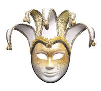 Masquerade Masks for Women Men Full Face Venetian Mask Elegant Mask Masquerade For Couples Black Masquerade Mask Prom Carnival Chritstmas Fancy Dress (White, One Size)