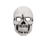 Masquerade Men Moving Jaw Halloween Creepy Skeleton Latex Full Head For Adults Party Costumes (5-White, 27X20cm)