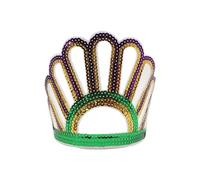 Masquerade Sequins Caveman Headpiece Mardi Headpiece Threading Aid Beard Bead (Light Blue, One Size)