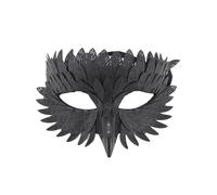 Masquerades Owl Feathered Half Face Bird Beak Carnivals Halloween Costume For Party Masquerades Owl Half Face Bird Beak Halloween