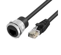 Masreoi C Shape Design Cat6 RJ45 Panel Mount Adapter, Silver 2M | ABS Metal Housing with Durability Construction for Reliability in Industrial Use and Various