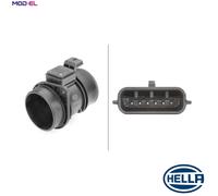 Hella Air Mass Sensor 8ET 009 142-131 - 6-pin Pipe-neck - Fits Nissan Opel Renault Vauxhall