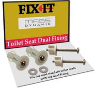 Mass Dynamic Fix-It Dual Fix Toilet Seat Fixings Top & Bottom Mount, 14 ,19mm