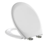 Mass Dynamic Oval White Soft Close Toilet Seat Quick Release, Adjustable Top Fix Hinges, Non-Slip, Standard Uk Size 450mm X 370mm
