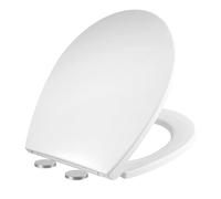 Soft Close Toilet Seat White | O Shape Toilet Seat | Loo Seat with Quick Release Button for Easy Cleaning |Top Fixing Toilet Seats with Adjustable Hinges