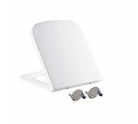 Mass Dynamic Square Toilet Seat for Square Pans, Soft Close, Quick Release, Top Fixing, 40 x 36 cm, White