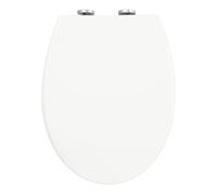 Mass Dynamic White Soft Close Toilet Seat, Quick Release for Easy Cleaning, Top Fixing with Adjustable Hinges, Standard Oval Shape (Oval Star) Pack of 2