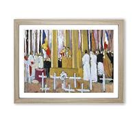 Mass In Front Of The Tomb By Maurice Denis Classic Painting Framed Print | A2 Oak Framed Wall Art | Ready to Hang | Classic Historical Picture | Living Room Bedroom Lounge Office
