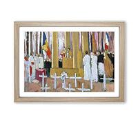 Mass in Front of The Tomb by Maurice Denis Framed Print | A2 Oak Framed Wall Art | Ready to Hang | Modern Nature Picture | Living Room Bedroom Lounge Office