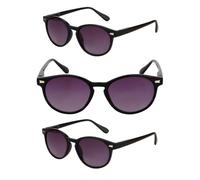 Mass Vision 'The Brilliance' 3 Pair of Full Reader Lens Unisex Sunglasses (no bifocal) - Spring Hinges & UV400 Protection