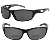Mass Vision 'The Competitor' 2 Pair of Precision Sport Wrap Bifocal Sunglasses Featuring High Definition Lenses (Black, 1.5, multiplier_x)