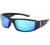 Mass Vision The Contender Polarized Full Frame Sport Wrap Bifocal Sunglasses for Men and Women (Open Road Blue, 1.5)