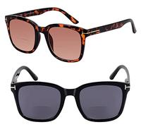 Mass Vision 'The Jet Setter' 2 Pair of Women's Fashion Bifocal Reading Sunglasses (Jet/Tortoise, 2.5, multiplier_x)