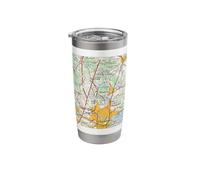 Massachusetts North Shore Map (1970) Stainless Steel Insulated Tumbler