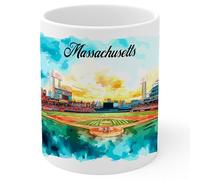 Massachusetts State Ceramic Coffee Mug 11oz Bay State - Tea Coffee Mug with Comfortable Grip - Unique Travel Gift Cup for Office or Home - Vibrant Long-Lasting Print ID44991