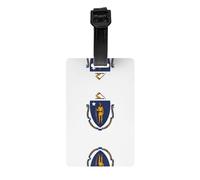 Massachusetts State Flag Golf Bag Privacy Label, Detachable Briefcase (3.3 * 2.1 inches), Children's School Bag, Sports Bag Label, Travel Luggage Label