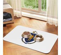 Massachusetts State Flag Print Cat Food Mat Pet Feeding Mat for Floor Pet Supplies Dog Water Bowl Mat Dog Essentials