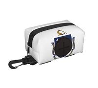 Massachusetts State Flag print Dog Poop Bag Holder Doggie Waste Bag Dispenser Small Doggy Zipper Pouch with Carabiner Clip