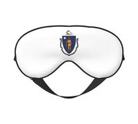 Massachusetts State Flag Print Functionality Eye Mask Sleep Lightweight Travel Yoga Camping Outdoors Relaxation