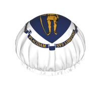 Massachusetts State Flag Print Lightweight Shower Cap for Women and Men Reusable hat Soft hat and Bath Hair Cap