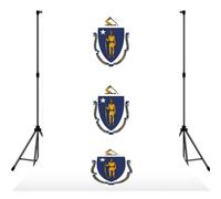 Massachusetts State Flag Print Portable Photo Backdrop 5x7ft Background Drop For Photo Photoshoot Backdrop For Content Creator