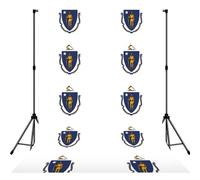 Massachusetts State Flag Print Portable Photo Backdrop 5x7ft Background Drop For Photo Photoshoot Backdrop For Content Creator