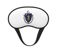 Massachusetts State Flag Print Sleep Mask Soft Cover Eye No Pressure for Sleeping, Eye Masks for Side Sleepers