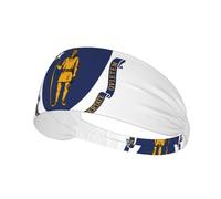 Massachusetts State Flag Printing Double-Sided,Unisex Elastic Sports Headband,Ideal As A Gift for Sports-Loving Friends,Family