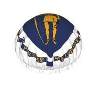 Massachusetts State Flag Reusable Shower Cap for Women, Double Waterproof Layers Bath Hat, Hair Treatment Essentials