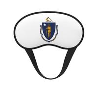 Massachusetts State Flag Sleep Mask 100% Light Blocking Eye Mask for Sleeping, Sleep Mask for Unisex for Travel/Nap