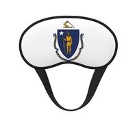Massachusetts State Flag Sleep Mask 100% Light Blocking Eye Mask for Sleeping, Sleep Mask for Unisex for Travel/Nap